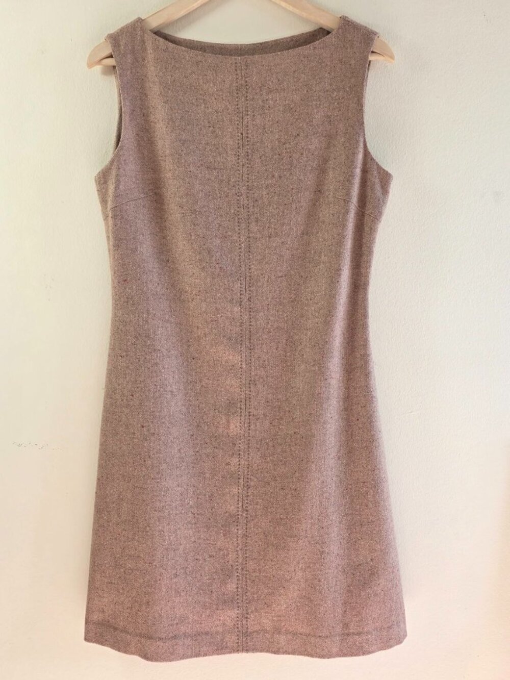 Jacob Tweed Sleeveless Sheath Dress Wool Blend Size 9/10 Classic Tailored